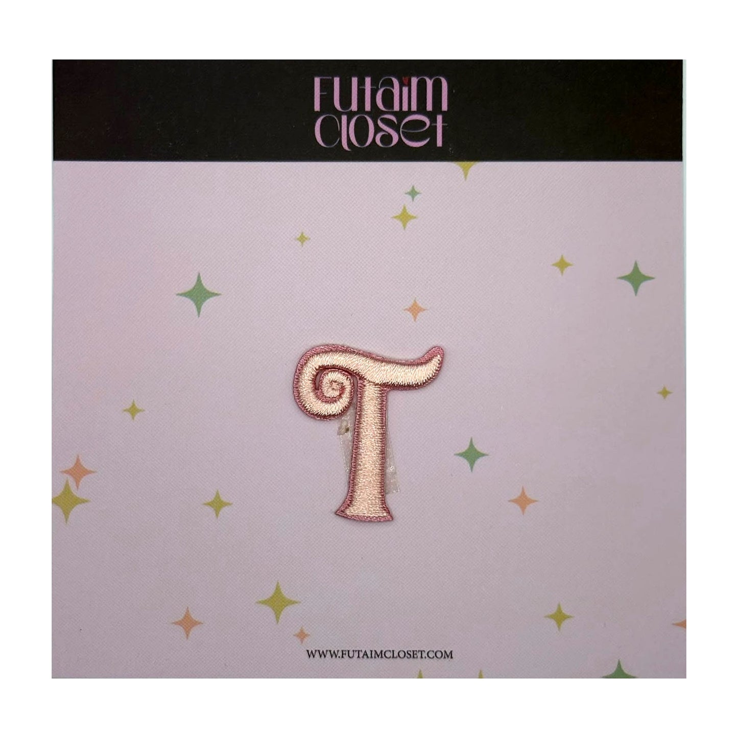 Letter T patch swirl