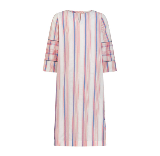 PEACH AND BLUE STRIPE