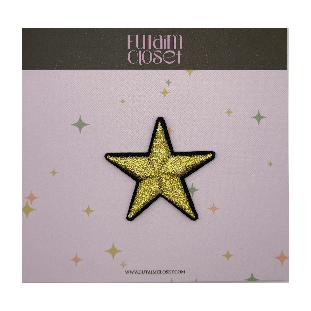 باتش نجمة ذهبية مطرزة - embroidered gold star patch