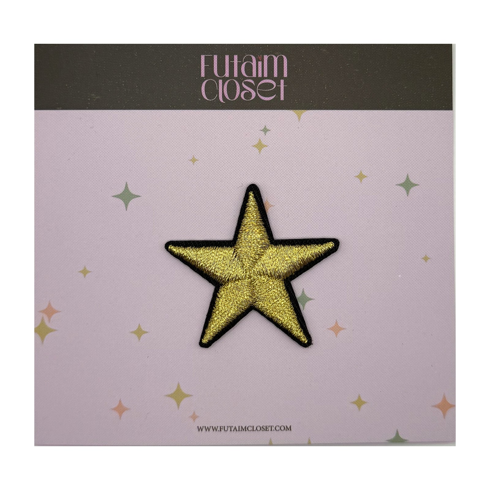 باتش نجمة ذهبية مطرزة - embroidered gold star patch