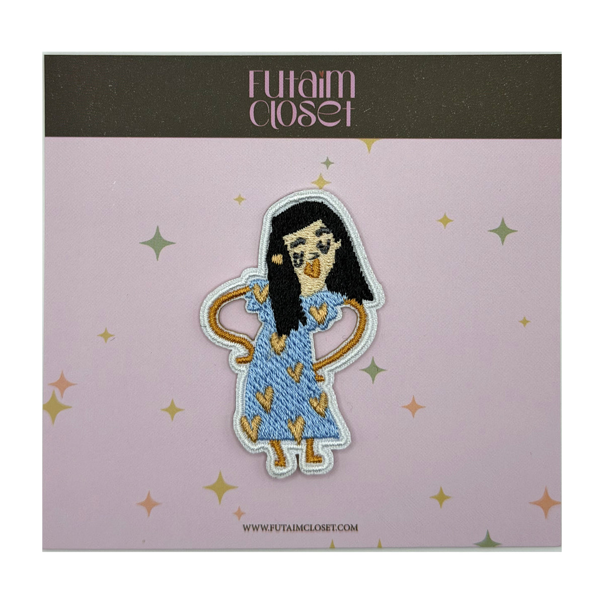 باتش بنت بالكندورة الزرقاء - girl in blue kandora patch