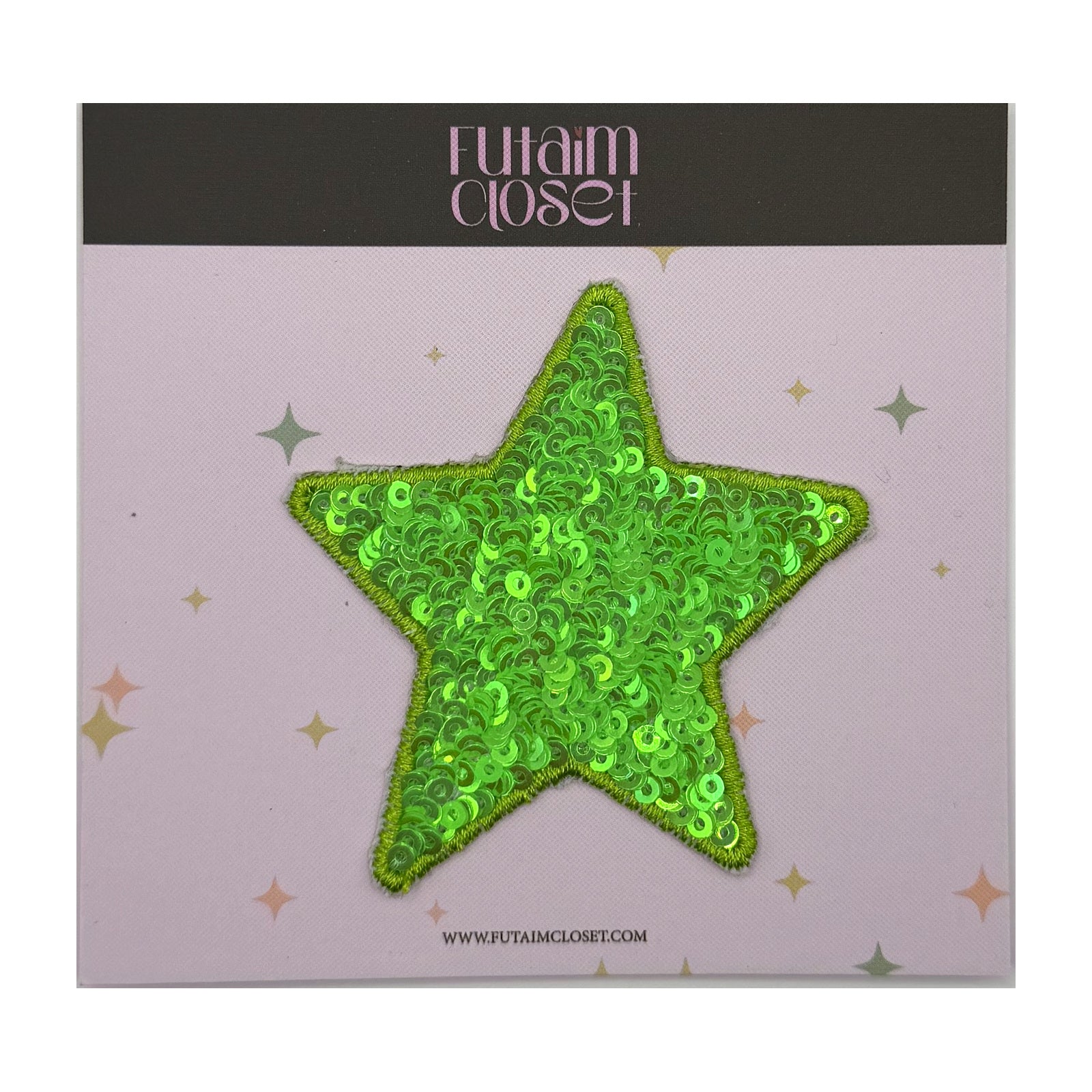 باتش نجمة خضراء - green sequin star patch