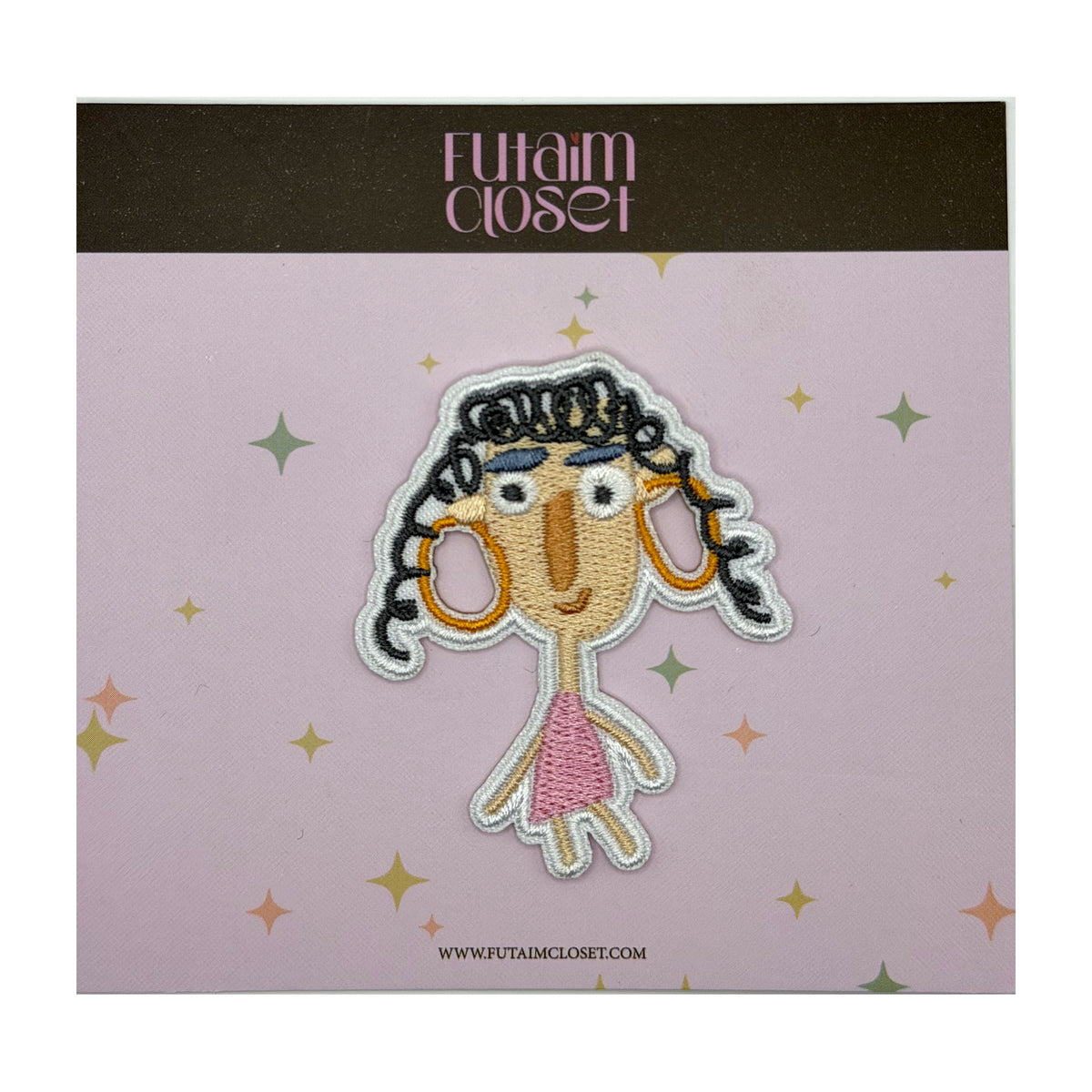 باتش بنت بشعر مجعد - curly hair girl patch