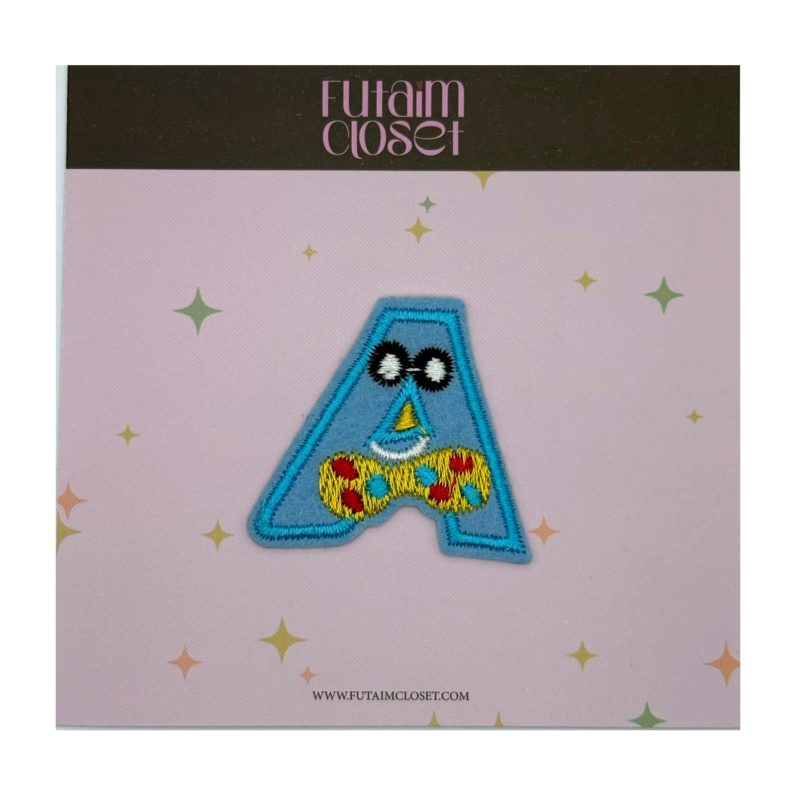 Letter A patch with glasses
