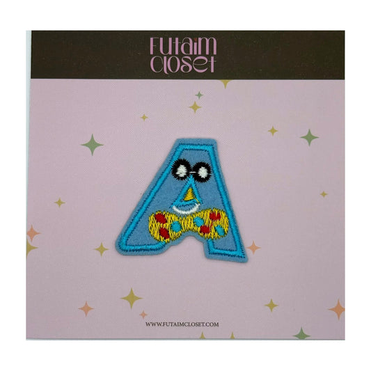 Letter A patch with glasses