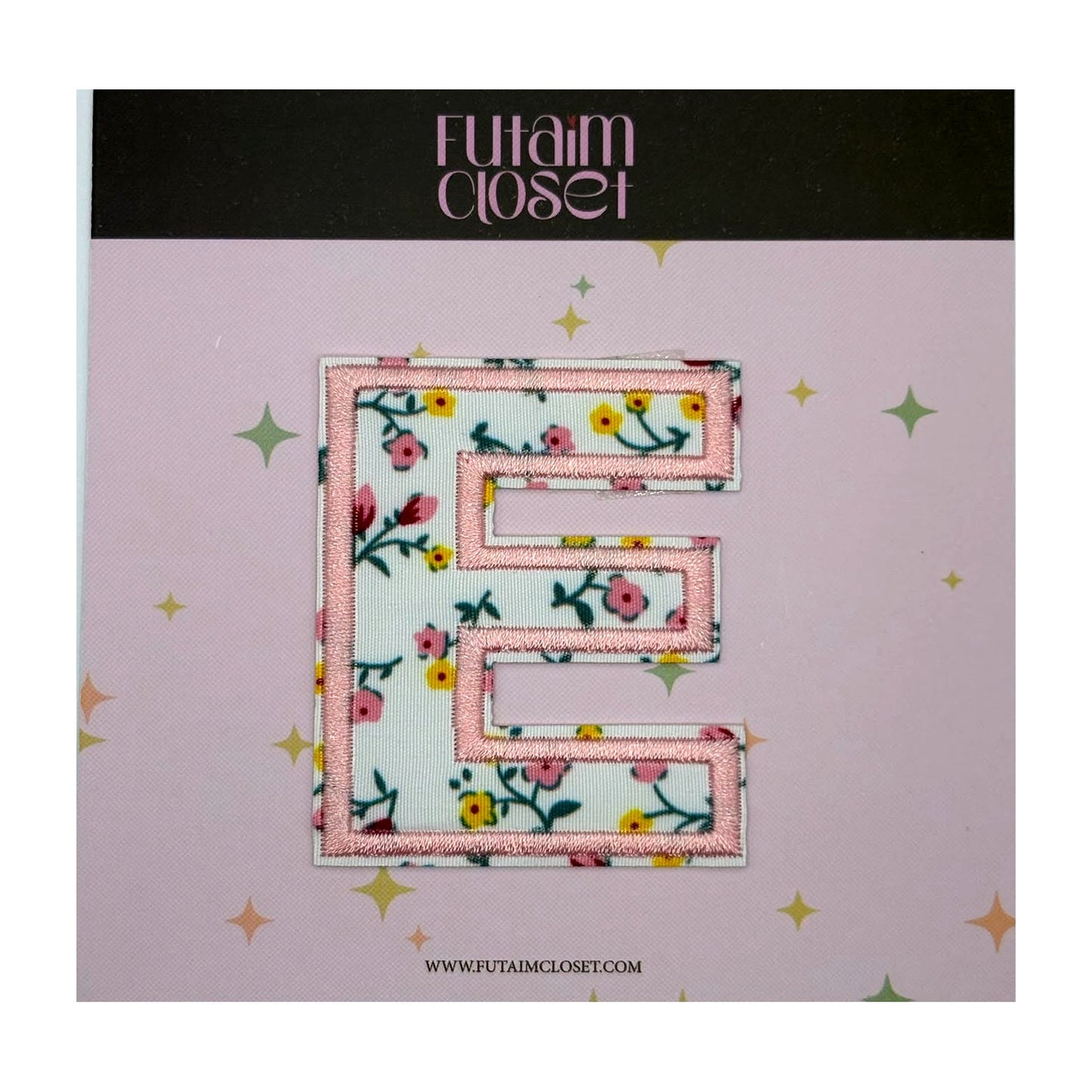 Letter E floral patch