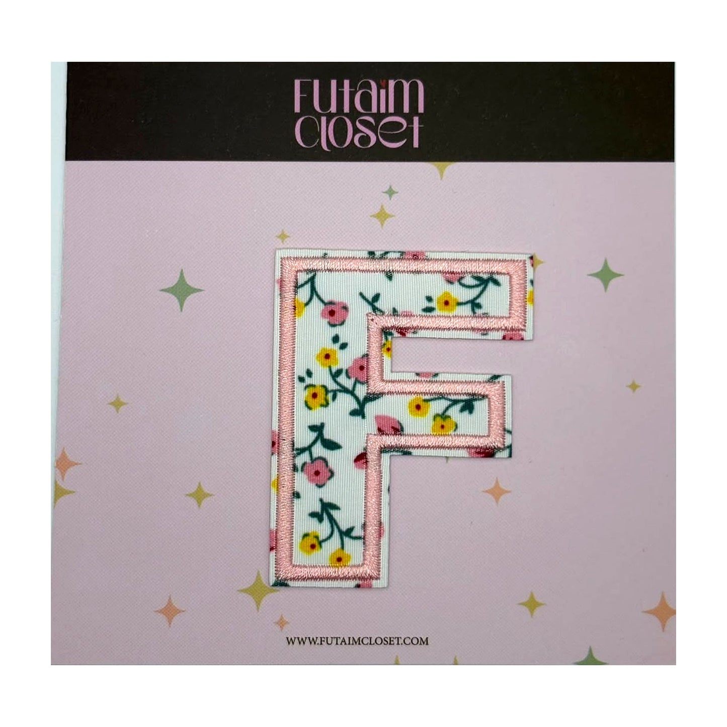 Letter F floral patch