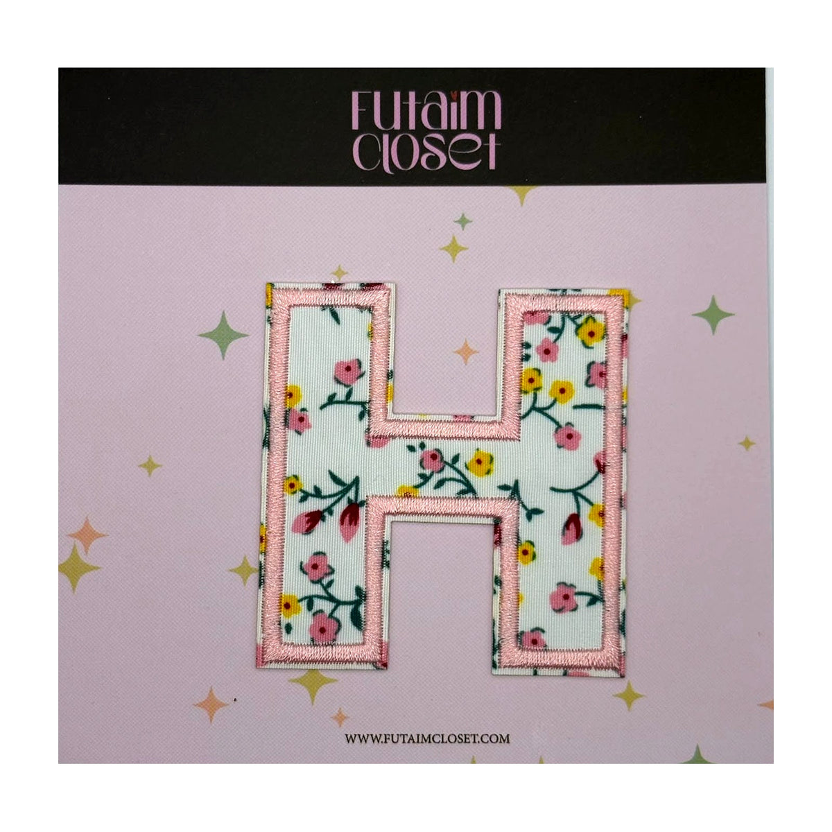 Letter H floral patch