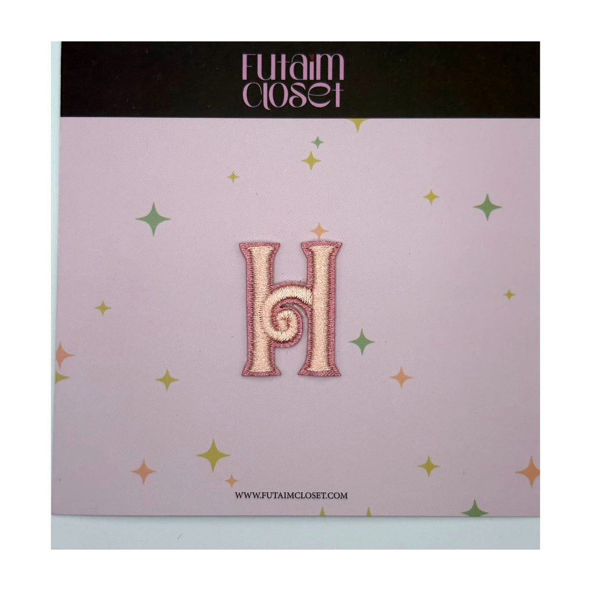 Letter H patch swirl