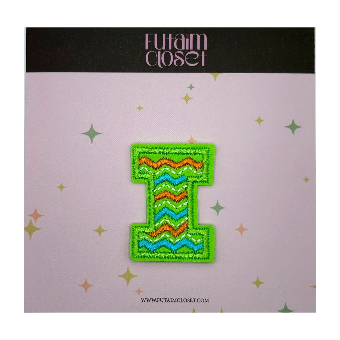 Letter I patch green chevron
