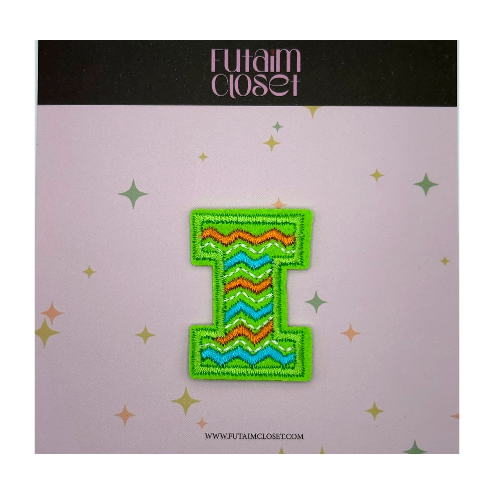 Letter I patch green chevron