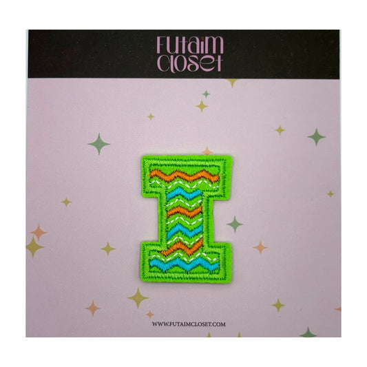 Letter I patch green chevron