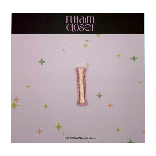 Letter I patch slim pink