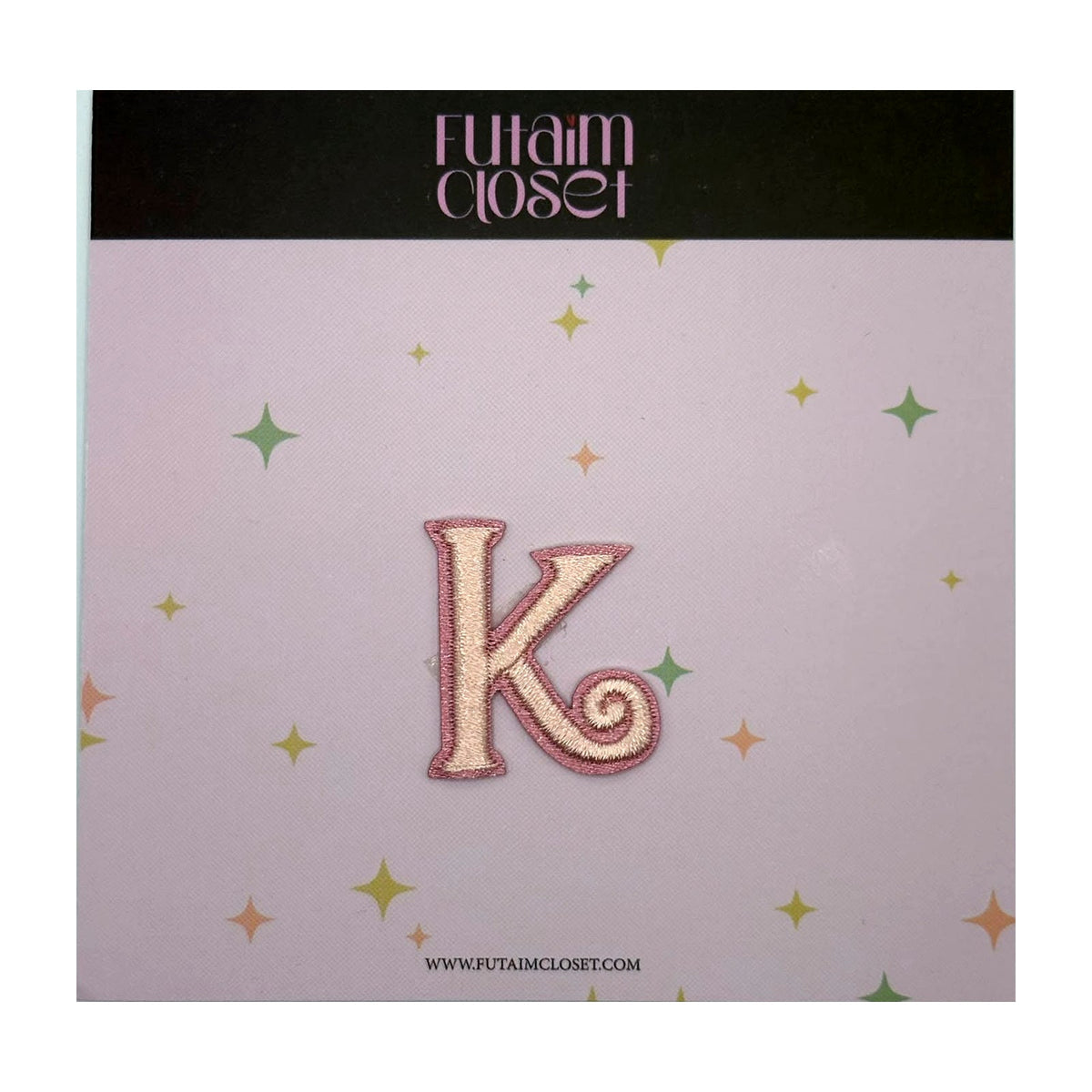 Letter K patch swirl