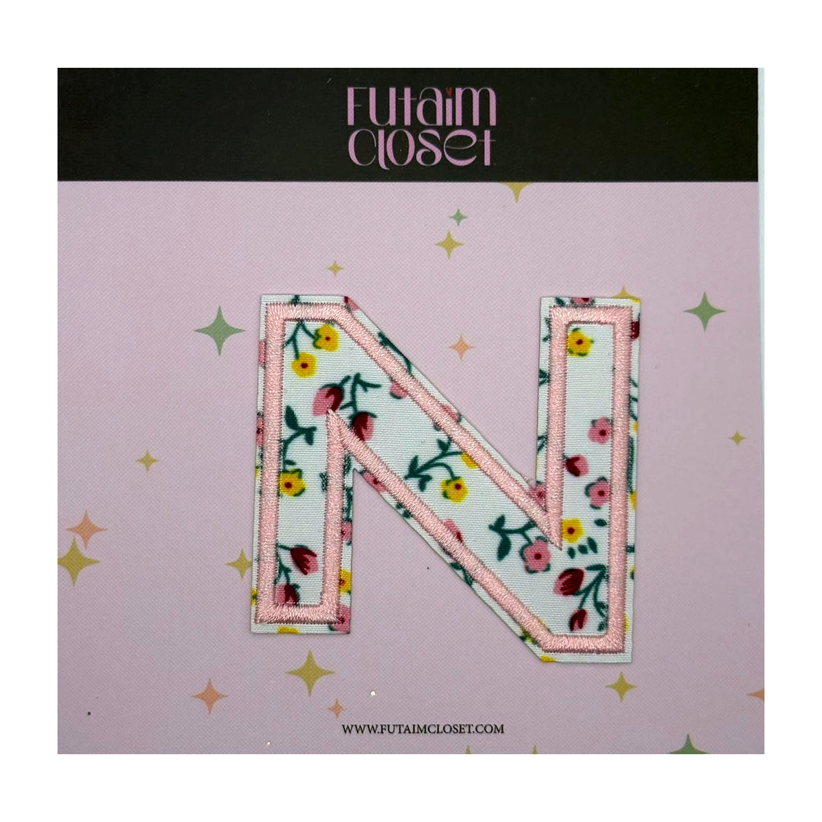 Letter N floral patch