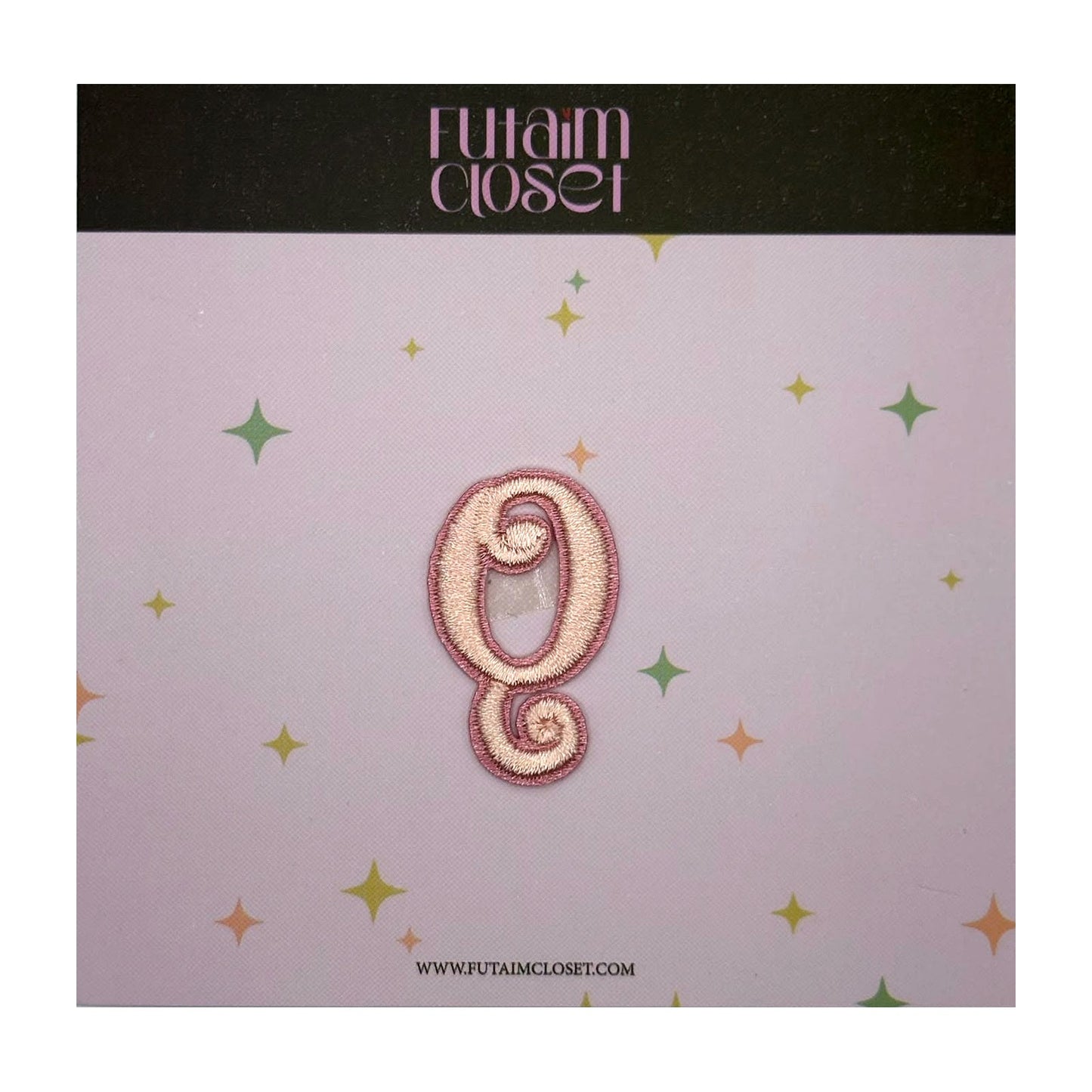 Letter Q patch swirl