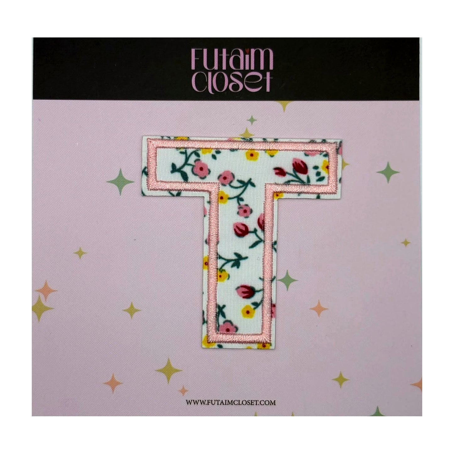 Letter T floral patch