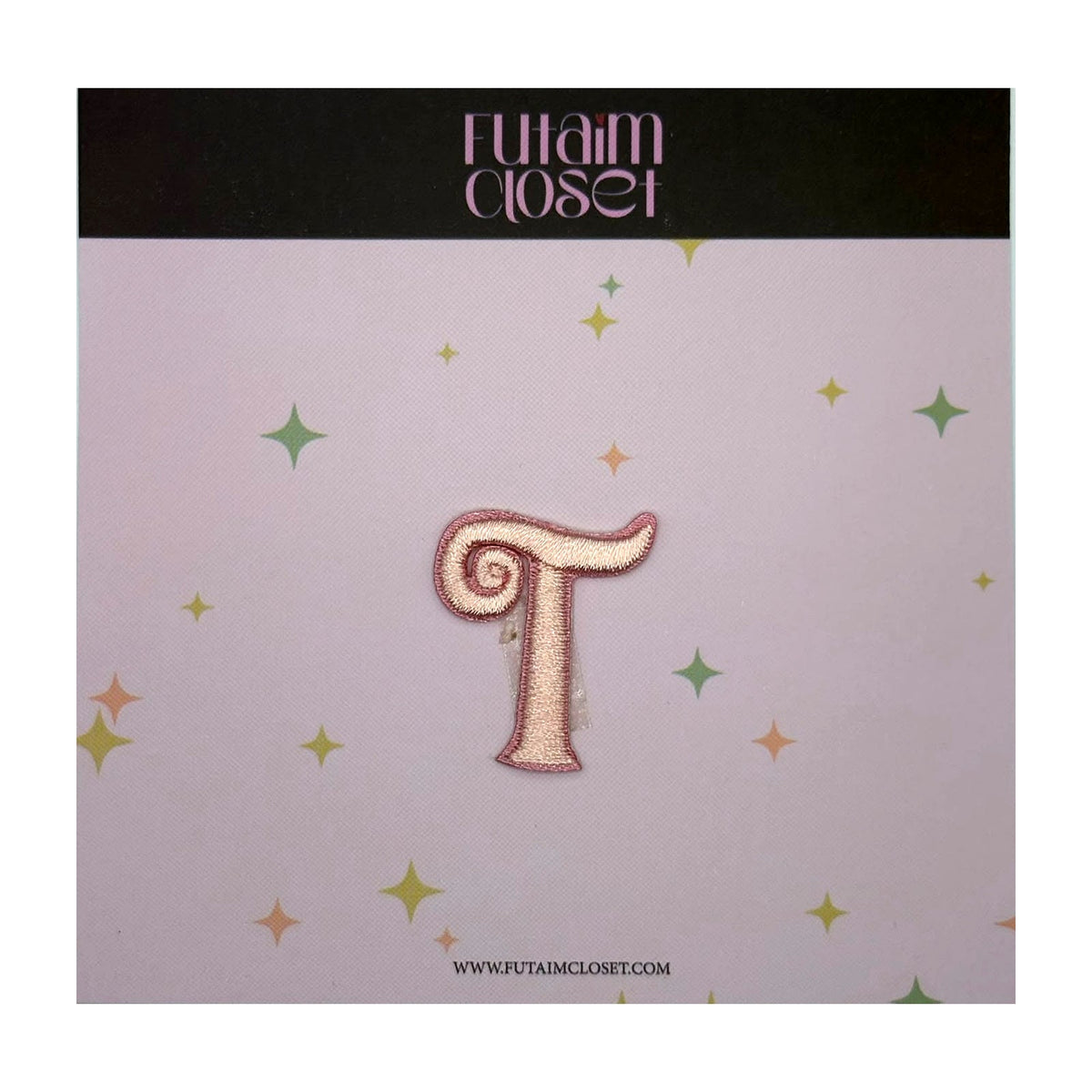 Letter T patch swirl