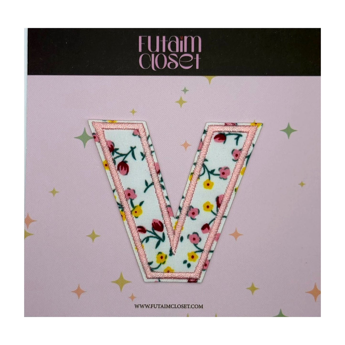Letter V floral patch